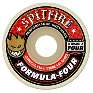 SPITFIRE WHEELS F4 FULL CONICAL 53MM 101A RED WHITE