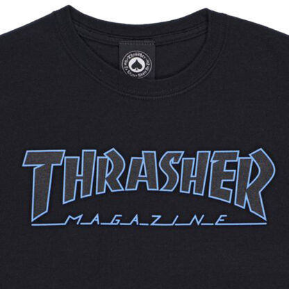 THRASHER OUTLINED T-SHIRT BLACK BLACK