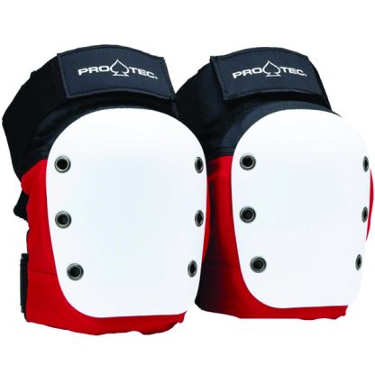 pro-tec street knee pads red-white-black