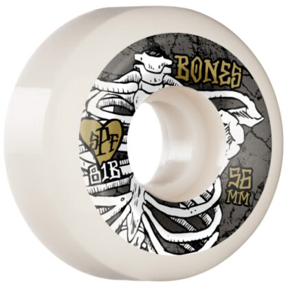 Bones Wheels SPF Rapture P5 Sidecut 81B 4pk White 56mm Skateboard Wheels