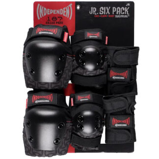 187 Killer Pads X Independent Trucks Junior Six Pack Set Black